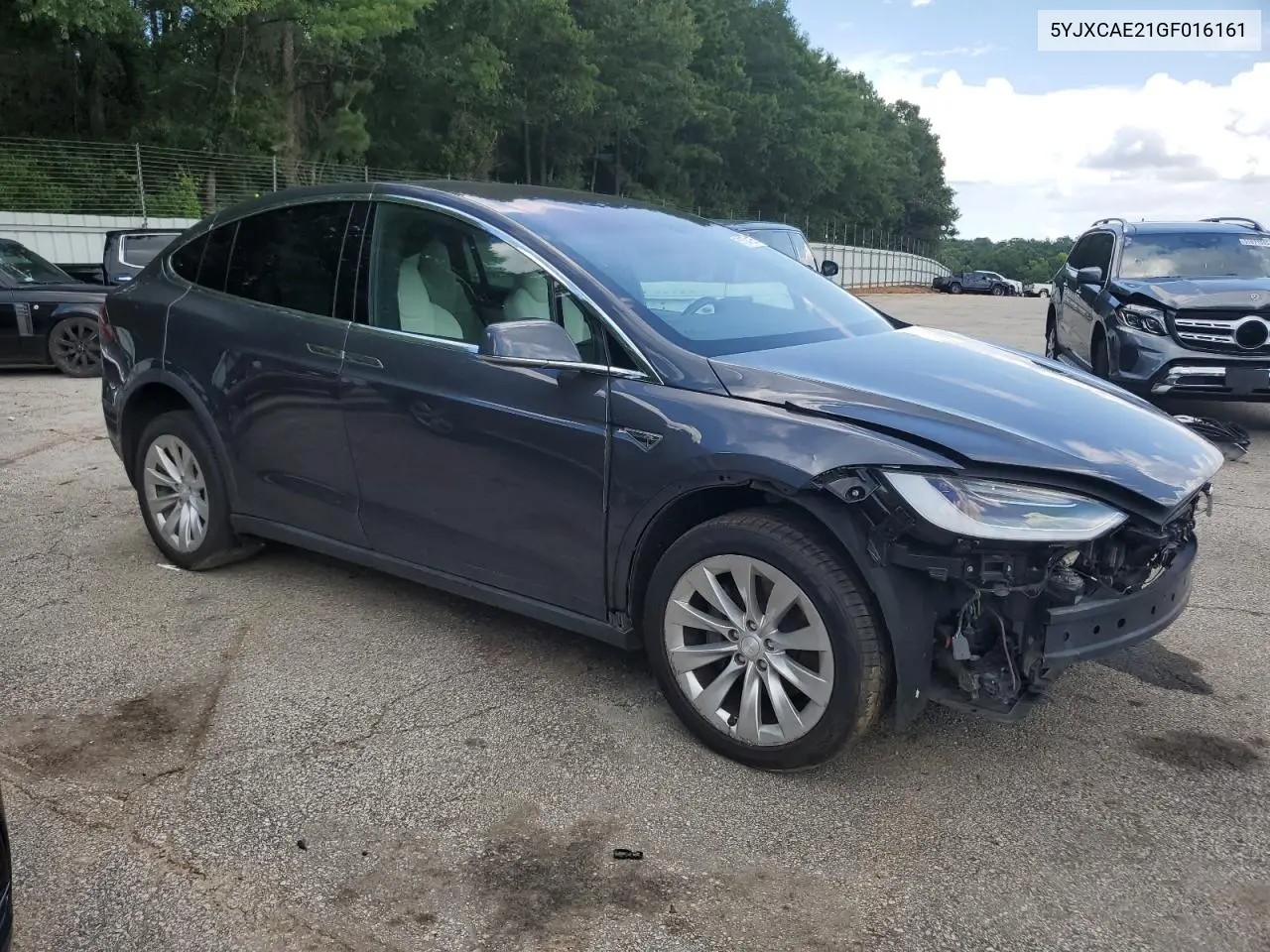 2016 Tesla Model X VIN: 5YJXCAE21GF016161 Lot: 61374195