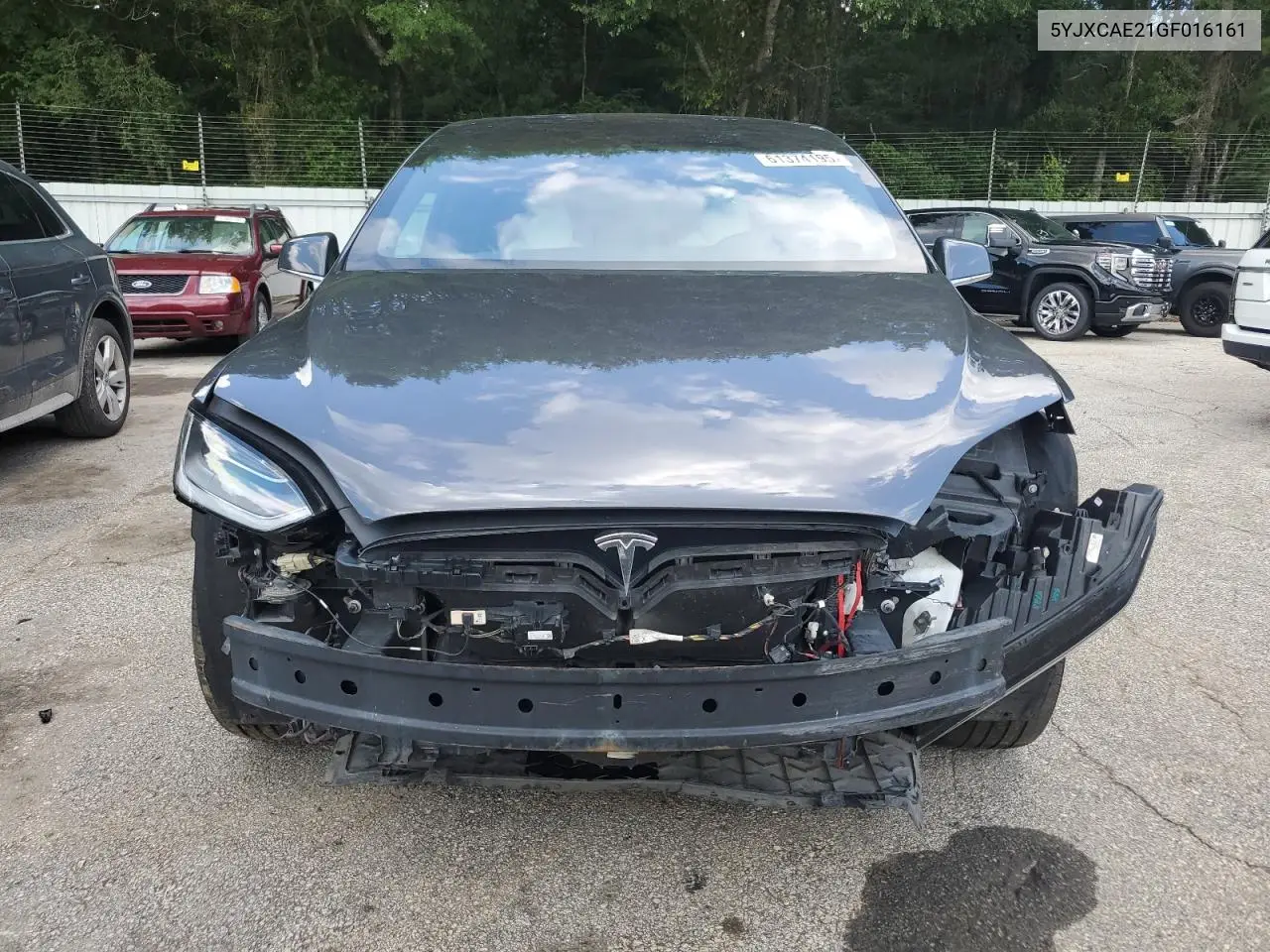 2016 Tesla Model X VIN: 5YJXCAE21GF016161 Lot: 61374195