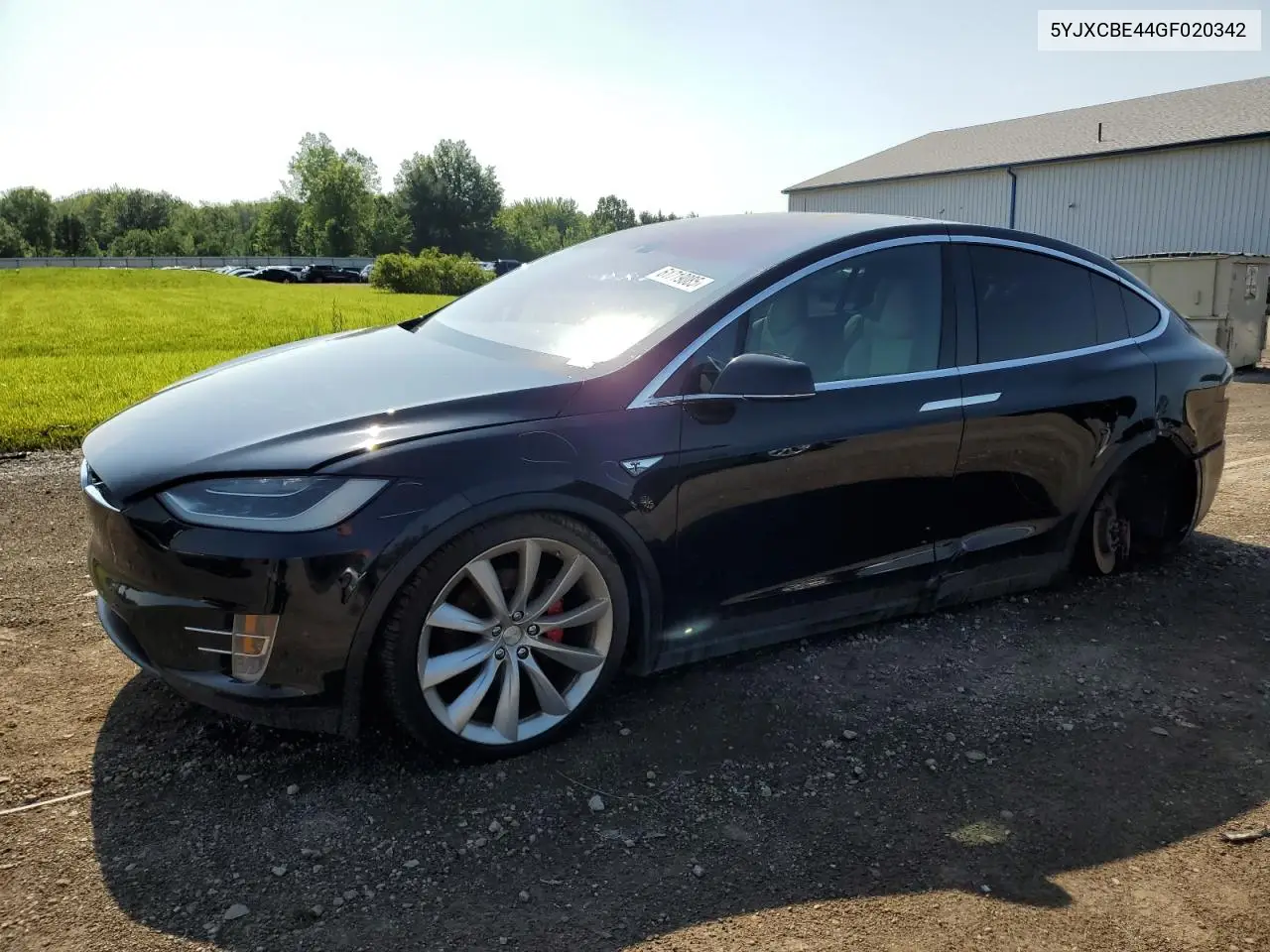 2016 Tesla Model X VIN: 5YJXCBE44GF020342 Lot: 61719085
