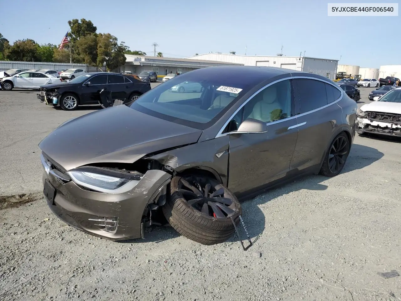 2016 Tesla Model X VIN: 5YJXCBE44GF006540 Lot: 61871925