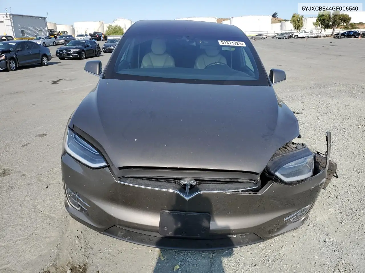 2016 Tesla Model X VIN: 5YJXCBE44GF006540 Lot: 61871925