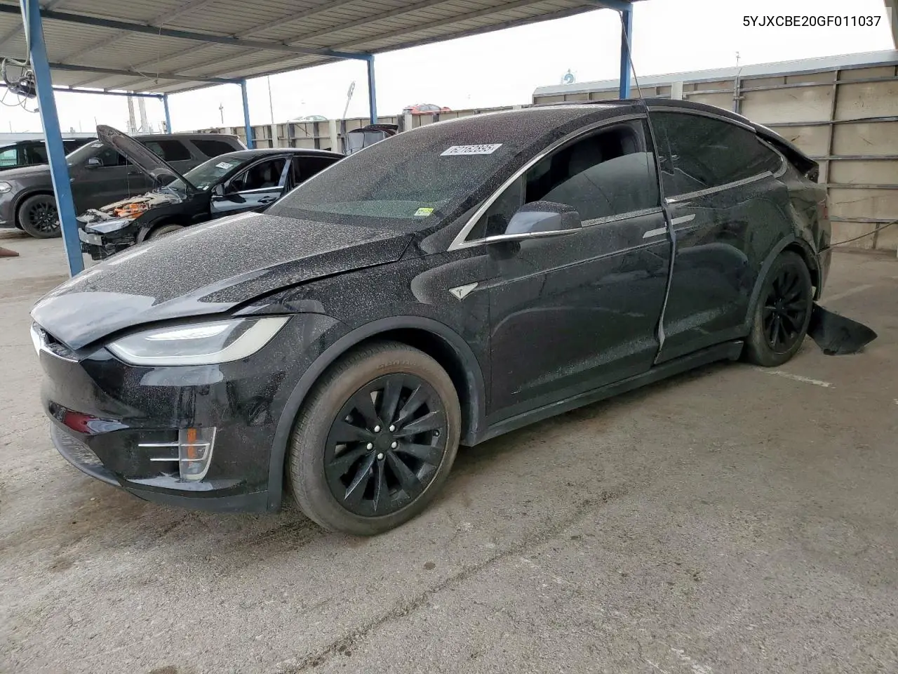 2016 Tesla Model X VIN: 5YJXCBE20GF011037 Lot: 62162895