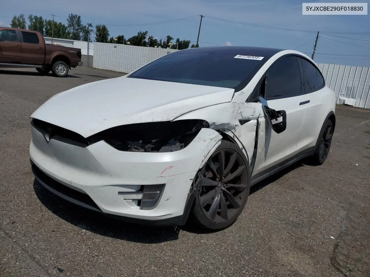 2016 Tesla Model X VIN: 5YJXCBE29GF018830 Lot: 62236505