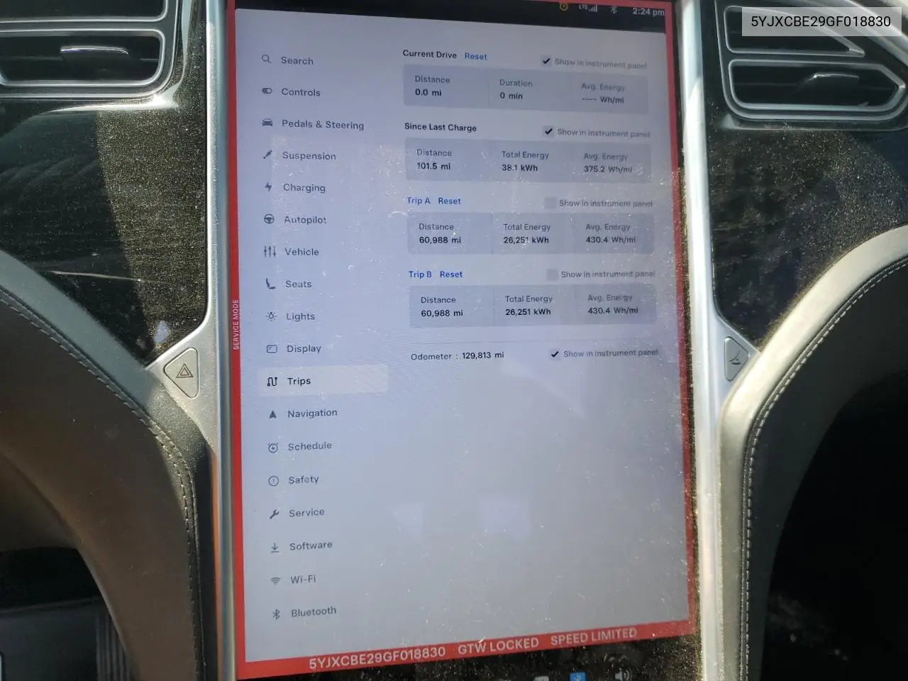 2016 Tesla Model X VIN: 5YJXCBE29GF018830 Lot: 62236505