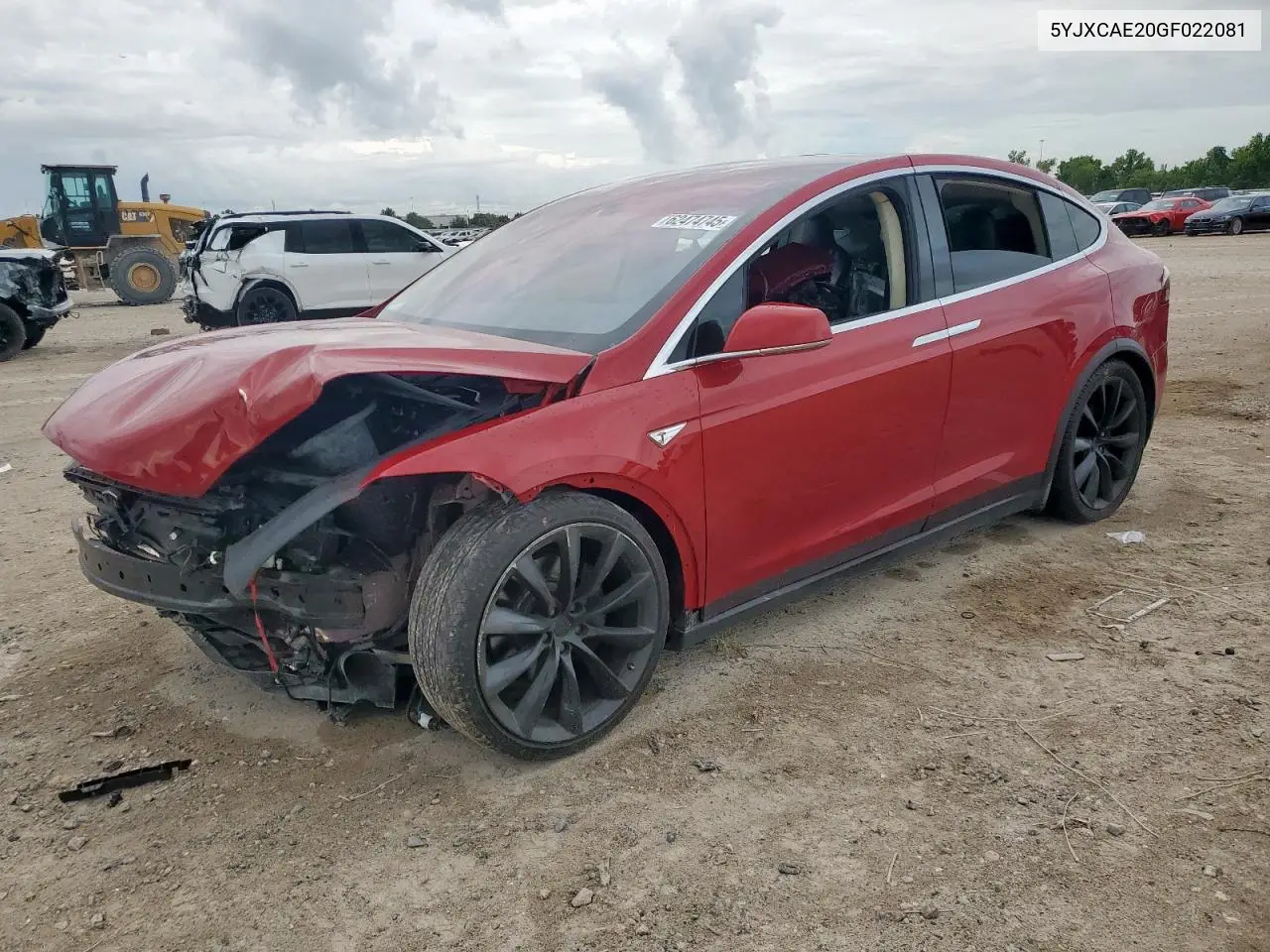 2016 Tesla Model X VIN: 5YJXCAE20GF022081 Lot: 62474745