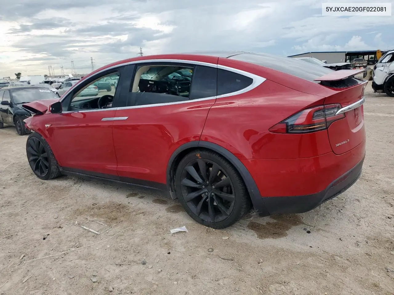 2016 Tesla Model X VIN: 5YJXCAE20GF022081 Lot: 62474745