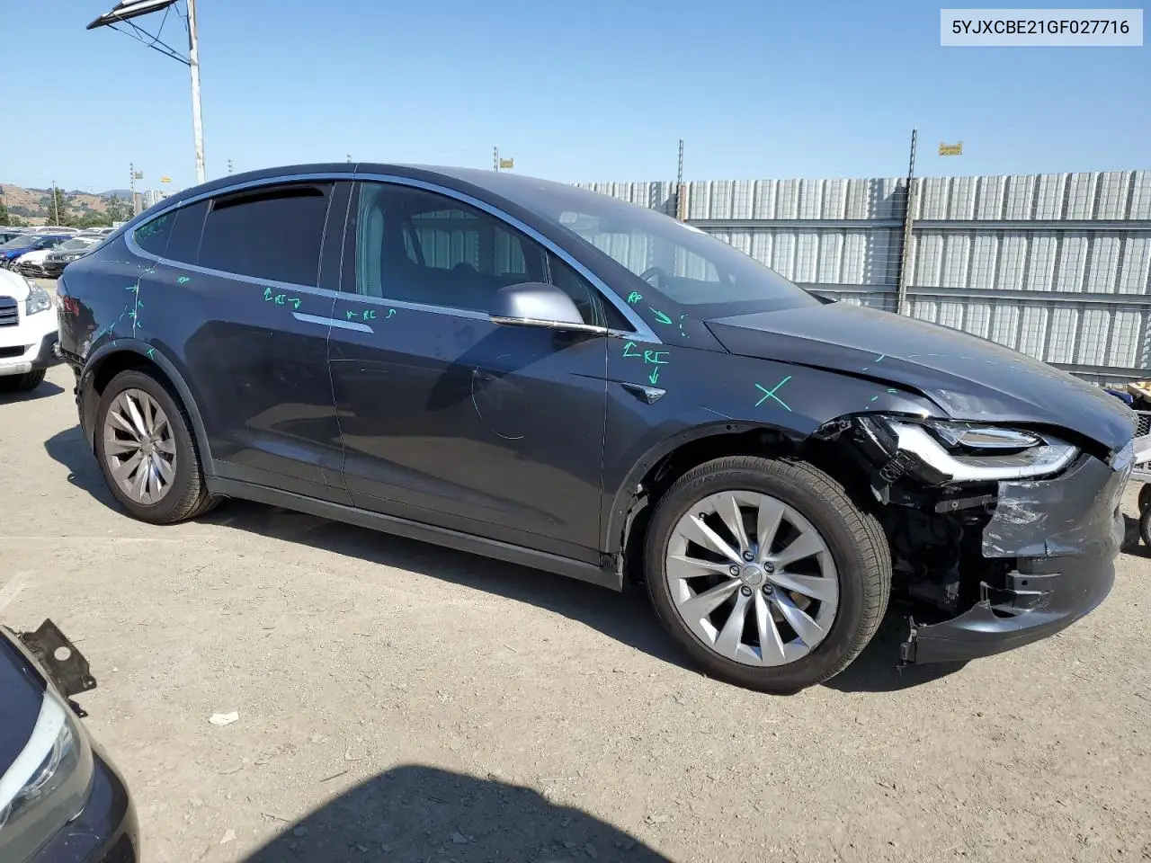 2016 Tesla Model X VIN: 5YJXCBE21GF027716 Lot: 62793665