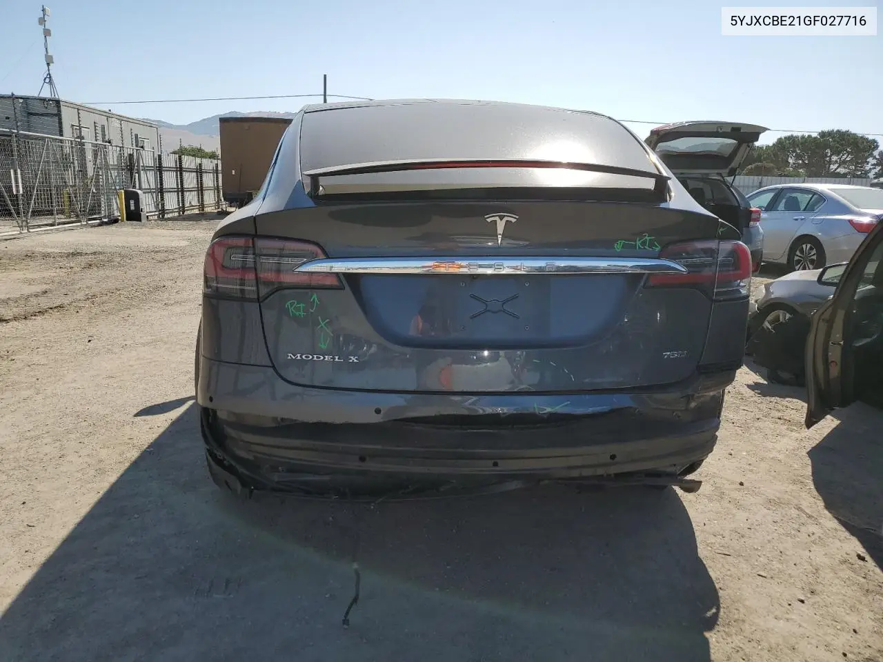 2016 Tesla Model X VIN: 5YJXCBE21GF027716 Lot: 62793665