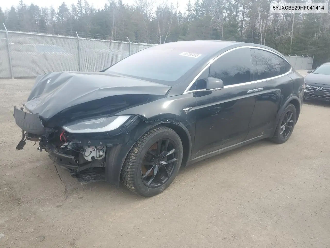 2017 Tesla Model X VIN: 5YJXCBE29HF041414 Lot: 48768455