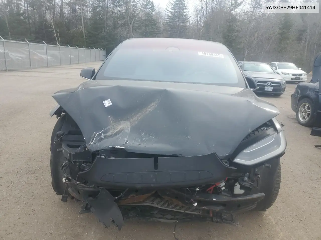 2017 Tesla Model X VIN: 5YJXCBE29HF041414 Lot: 48768455