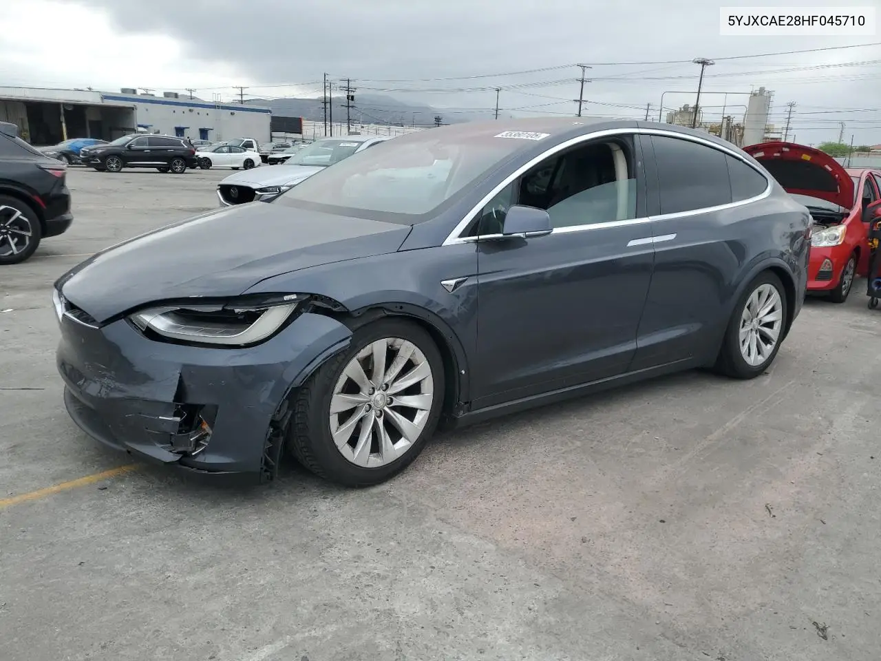 2017 Tesla Model X VIN: 5YJXCAE28HF045710 Lot: 55360105