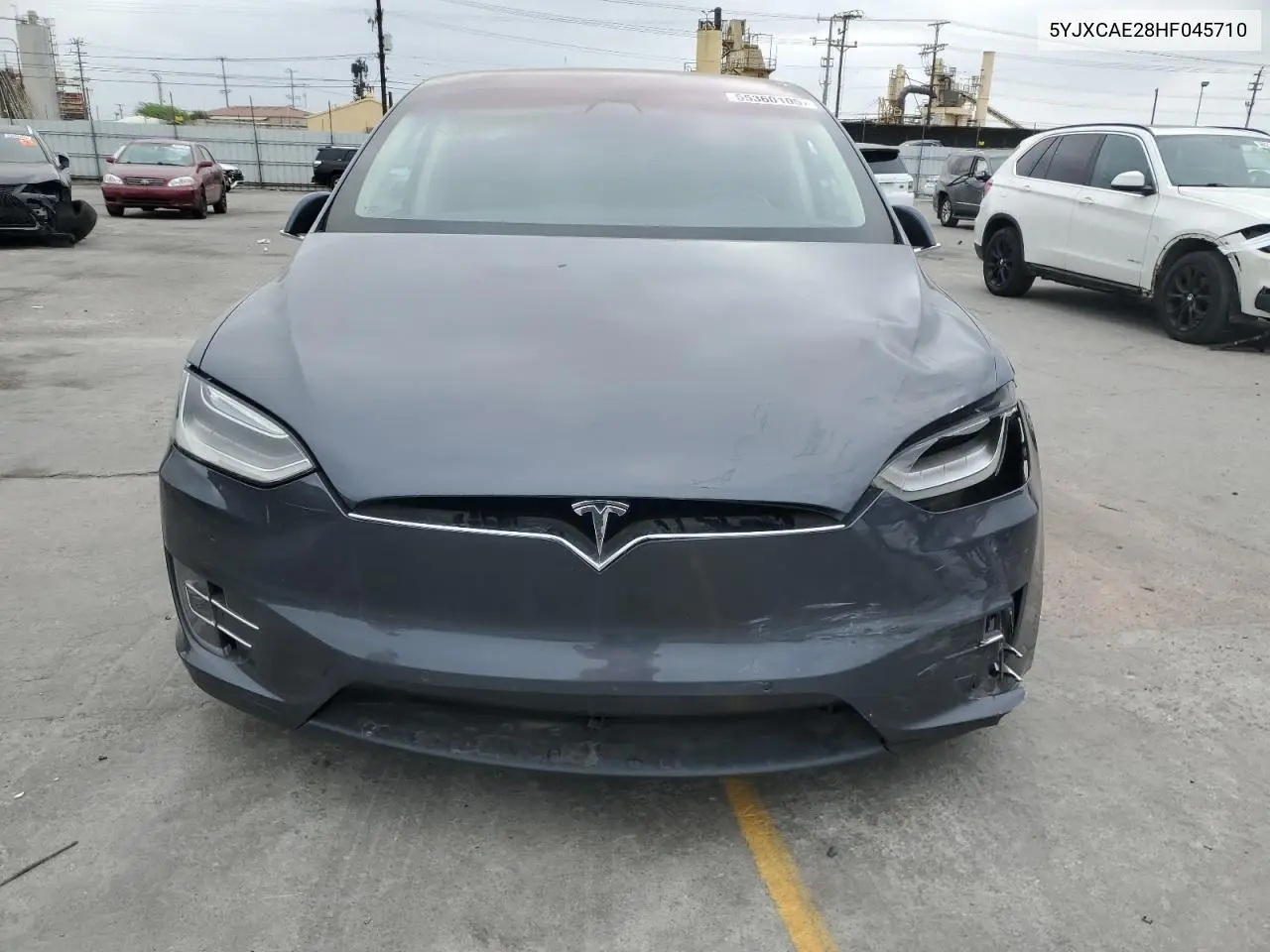 2017 Tesla Model X VIN: 5YJXCAE28HF045710 Lot: 55360105