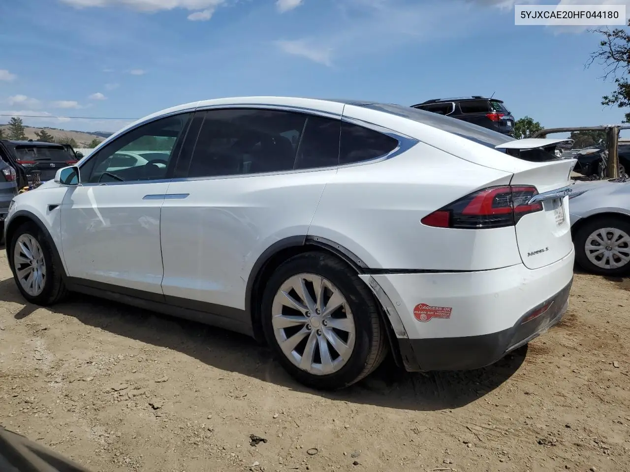 2017 Tesla Model X VIN: 5YJXCAE20HF044180 Lot: 56961055