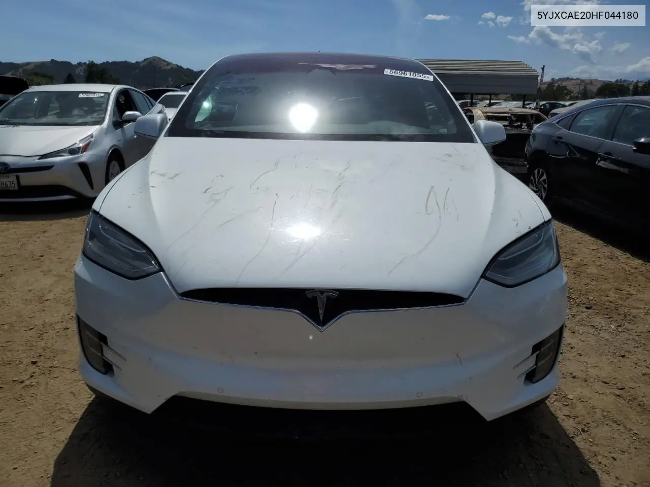 2017 Tesla Model X VIN: 5YJXCAE20HF044180 Lot: 56961055