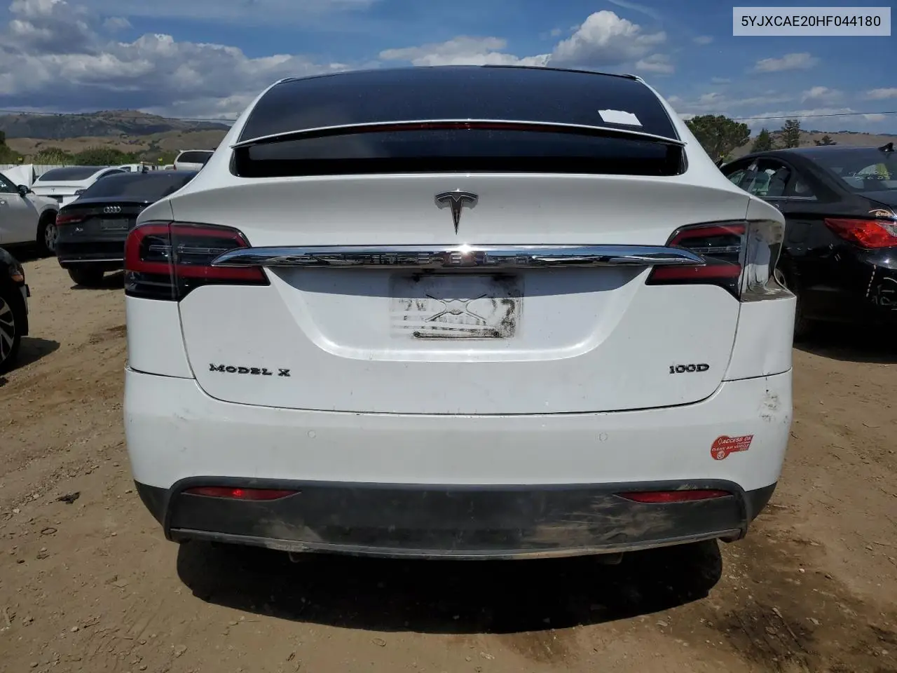 2017 Tesla Model X VIN: 5YJXCAE20HF044180 Lot: 56961055
