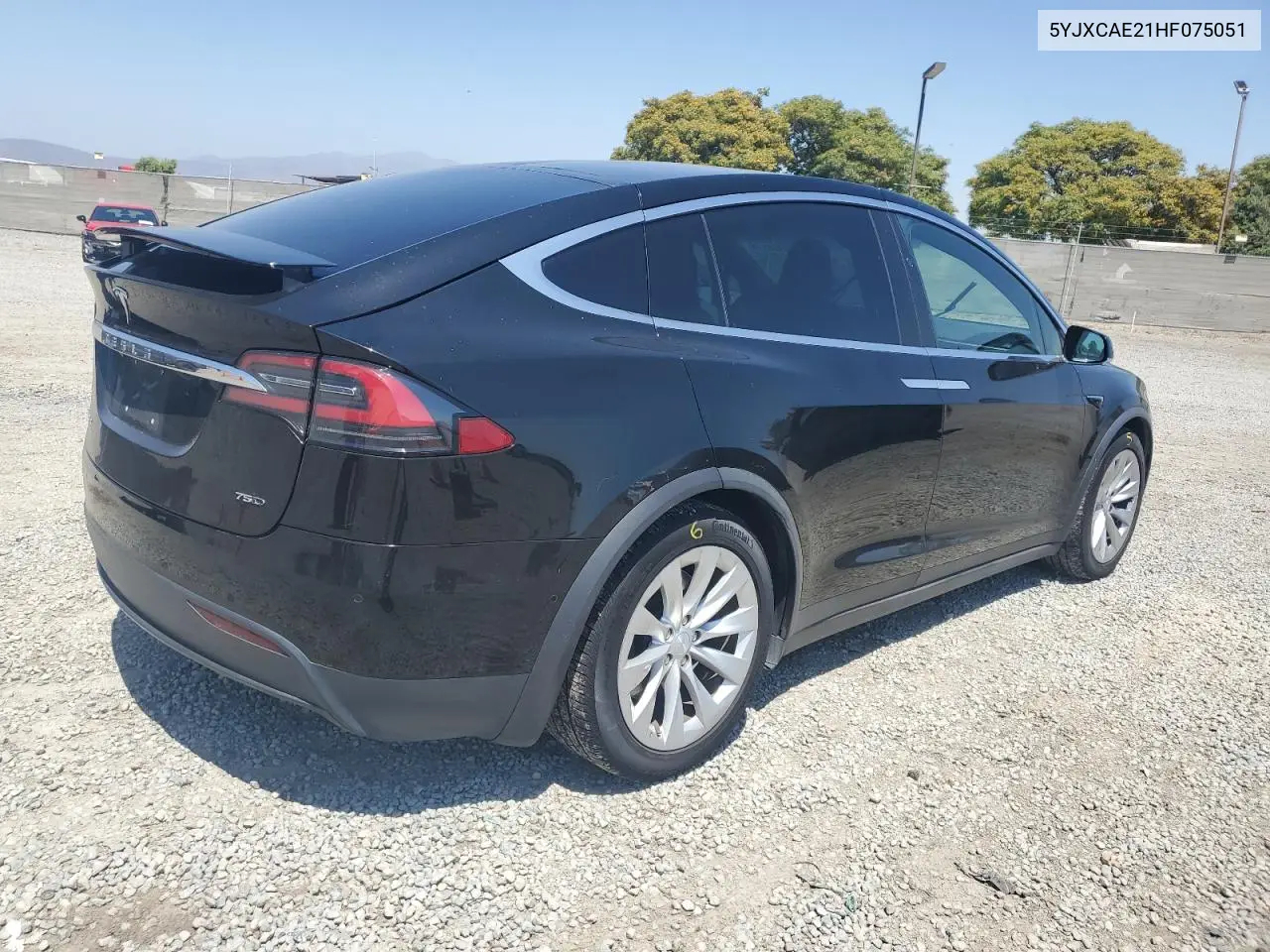 2017 Tesla Model X VIN: 5YJXCAE21HF075051 Lot: 60926115