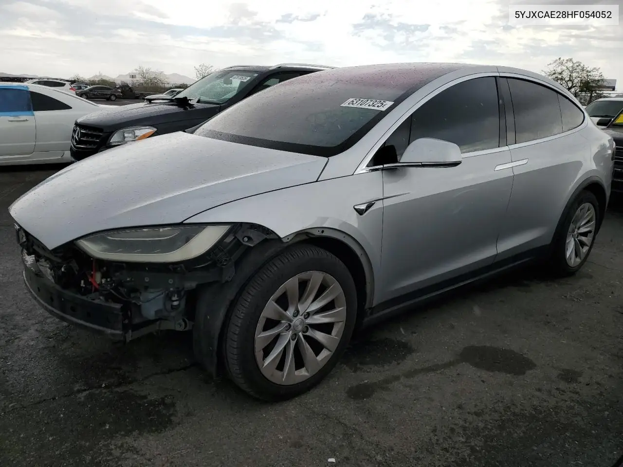 2017 Tesla Model X VIN: 5YJXCAE28HF054052 Lot: 63107325