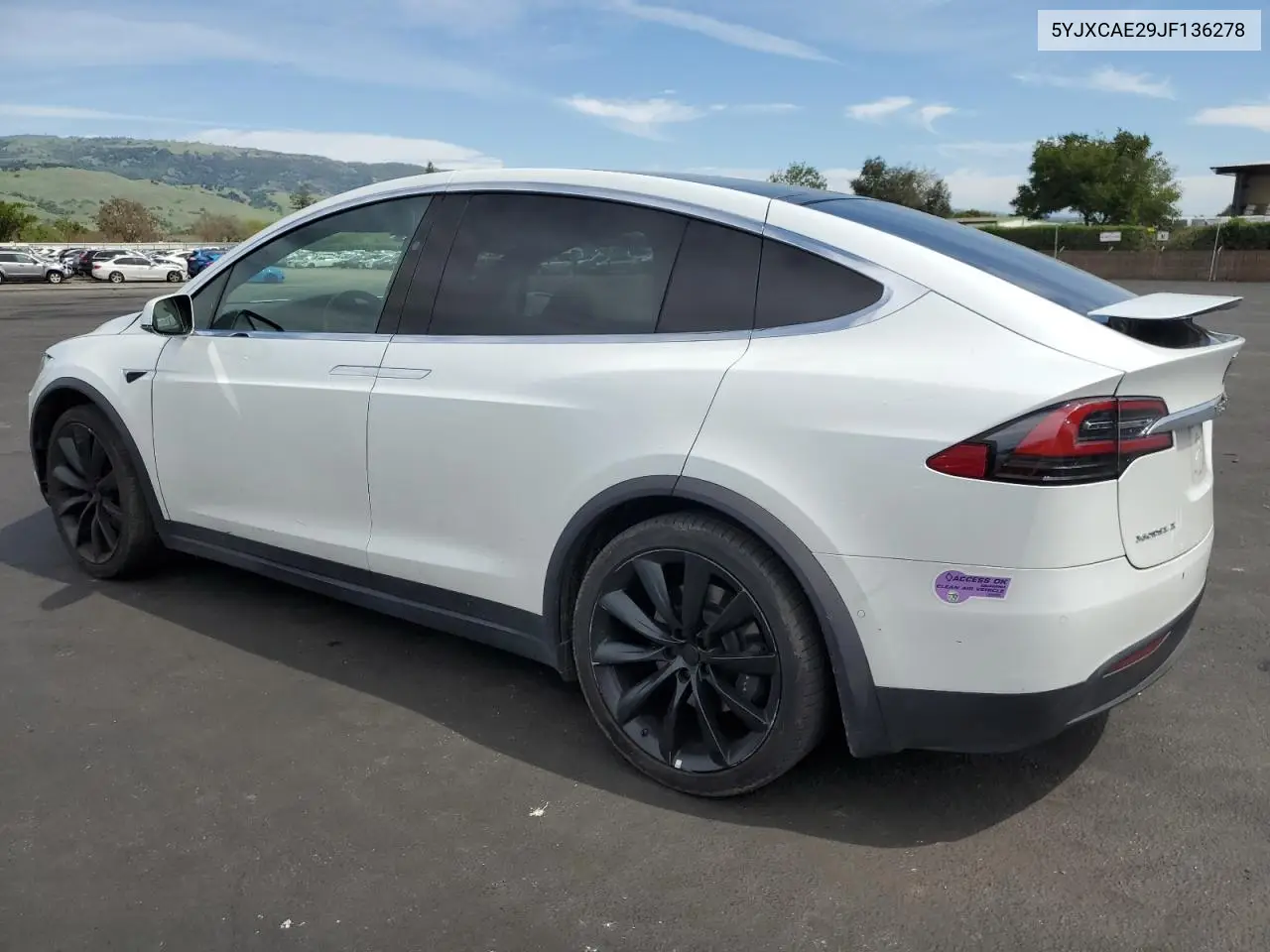 2018 Tesla Model X VIN: 5YJXCAE29JF136278 Lot: 53055205