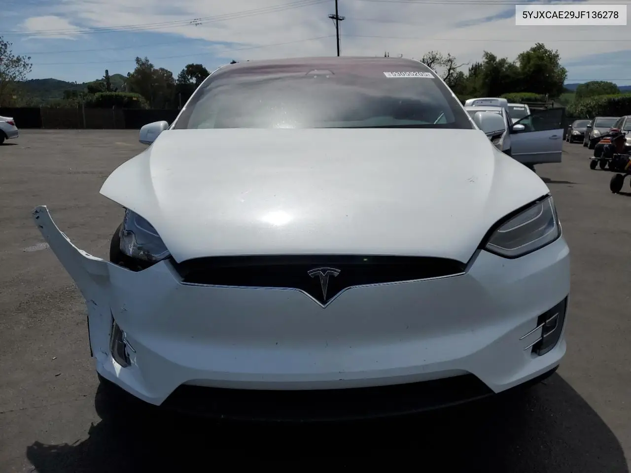2018 Tesla Model X VIN: 5YJXCAE29JF136278 Lot: 53055205