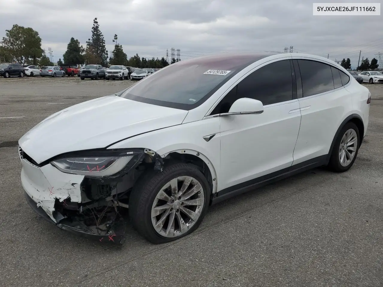 2018 Tesla Model X VIN: 5YJXCAE26JF111662 Lot: 54129765