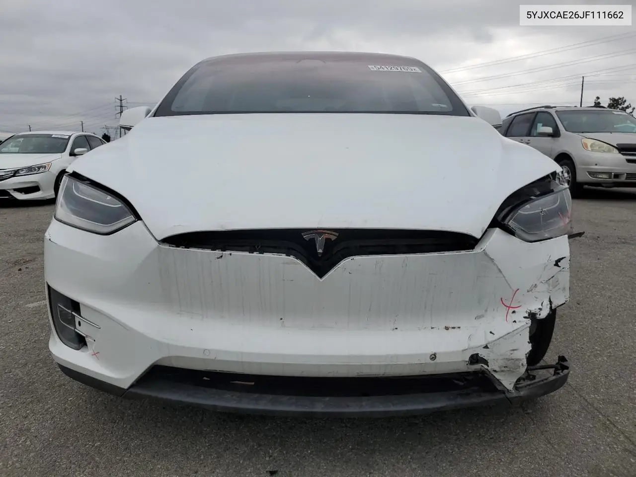 2018 Tesla Model X VIN: 5YJXCAE26JF111662 Lot: 54129765