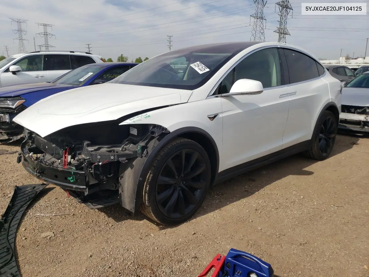 2018 Tesla Model X VIN: 5YJXCAE20JF104125 Lot: 55941535