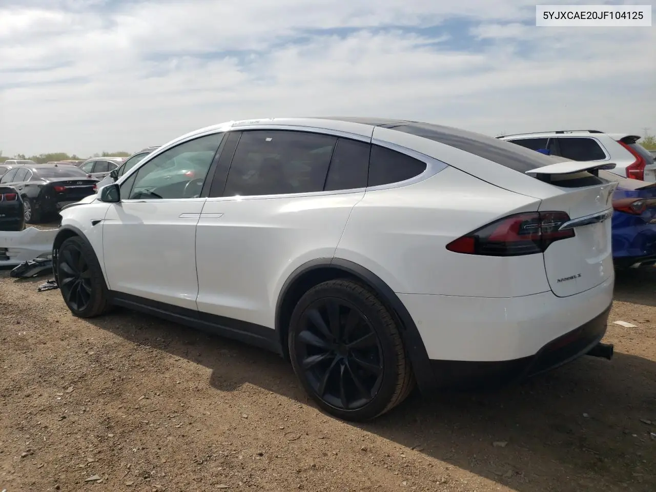 2018 Tesla Model X VIN: 5YJXCAE20JF104125 Lot: 55941535
