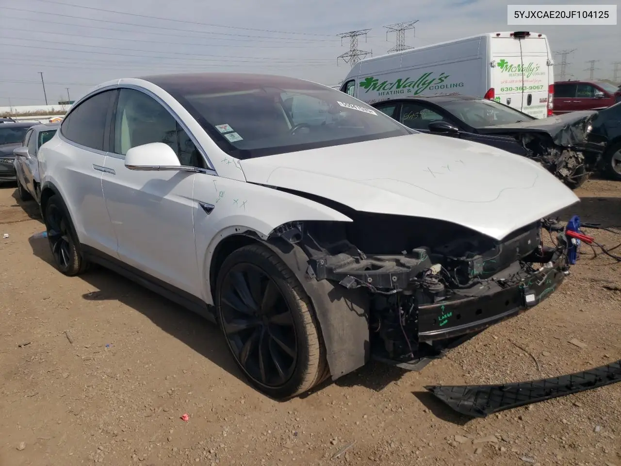 2018 Tesla Model X VIN: 5YJXCAE20JF104125 Lot: 55941535