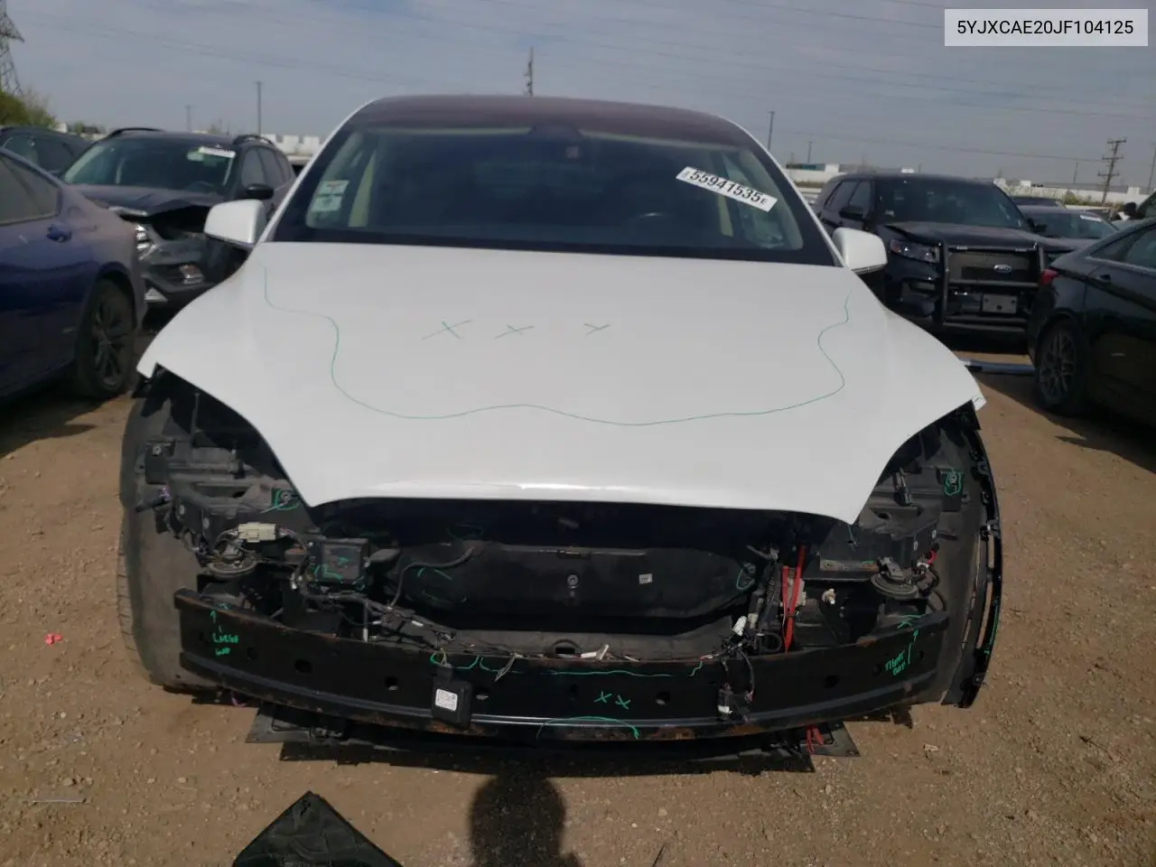2018 Tesla Model X VIN: 5YJXCAE20JF104125 Lot: 55941535
