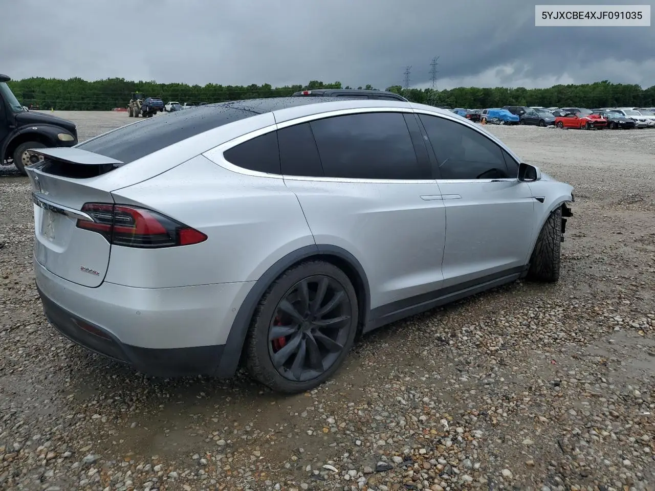 2018 Tesla Model X VIN: 5YJXCBE4XJF091035 Lot: 56326495