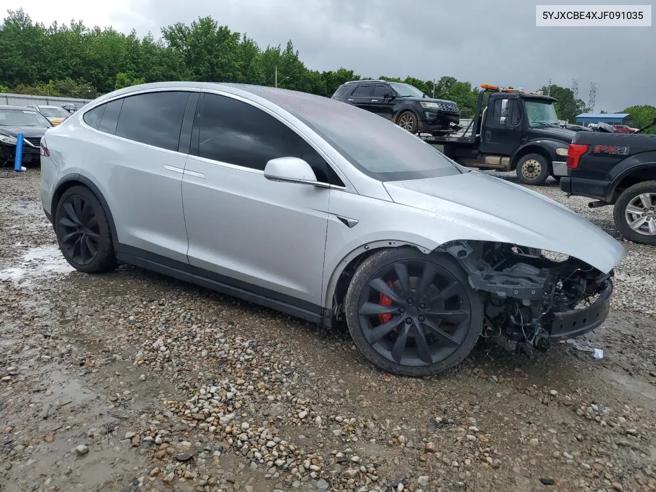 2018 Tesla Model X VIN: 5YJXCBE4XJF091035 Lot: 56326495