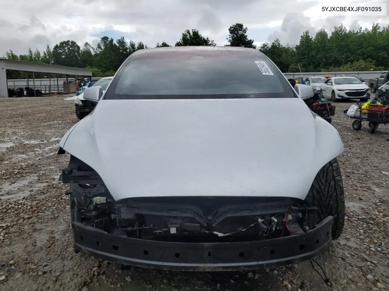 2018 Tesla Model X VIN: 5YJXCBE4XJF091035 Lot: 56326495