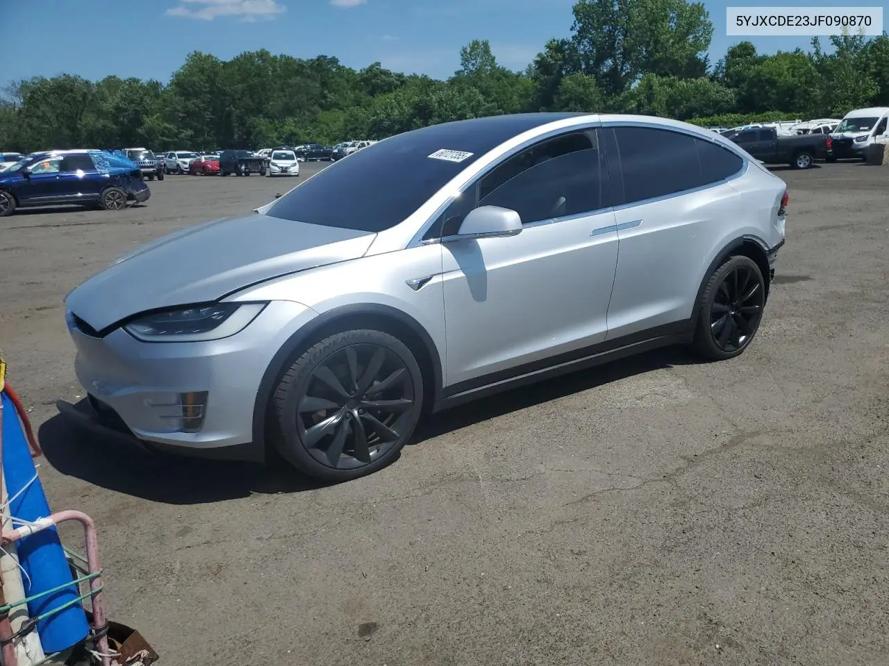 2018 Tesla Model X VIN: 5YJXCDE23JF090870 Lot: 60727355