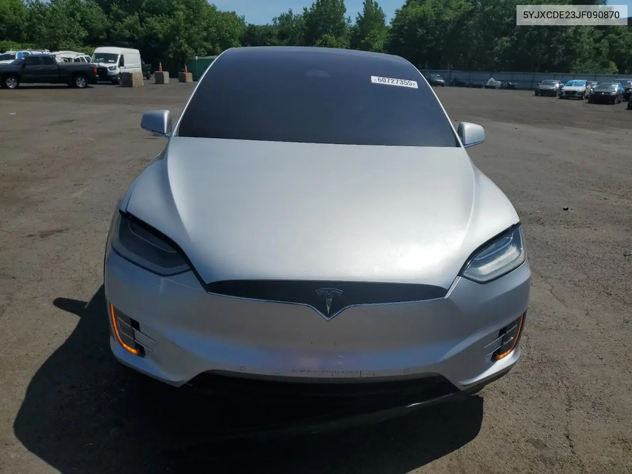2018 Tesla Model X VIN: 5YJXCDE23JF090870 Lot: 60727355
