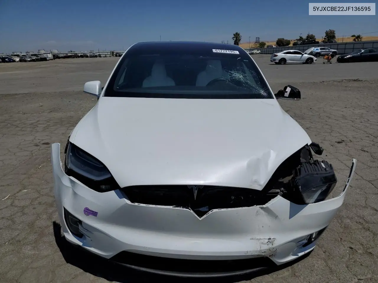 2018 Tesla Model X VIN: 5YJXCBE22JF136595 Lot: 61272195