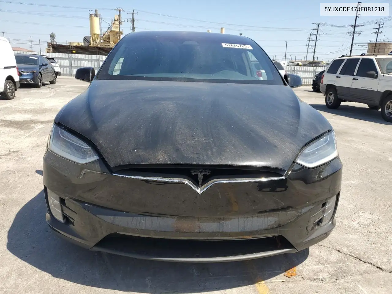 2018 Tesla Model X VIN: 5YJXCDE47JF081218 Lot: 61860705