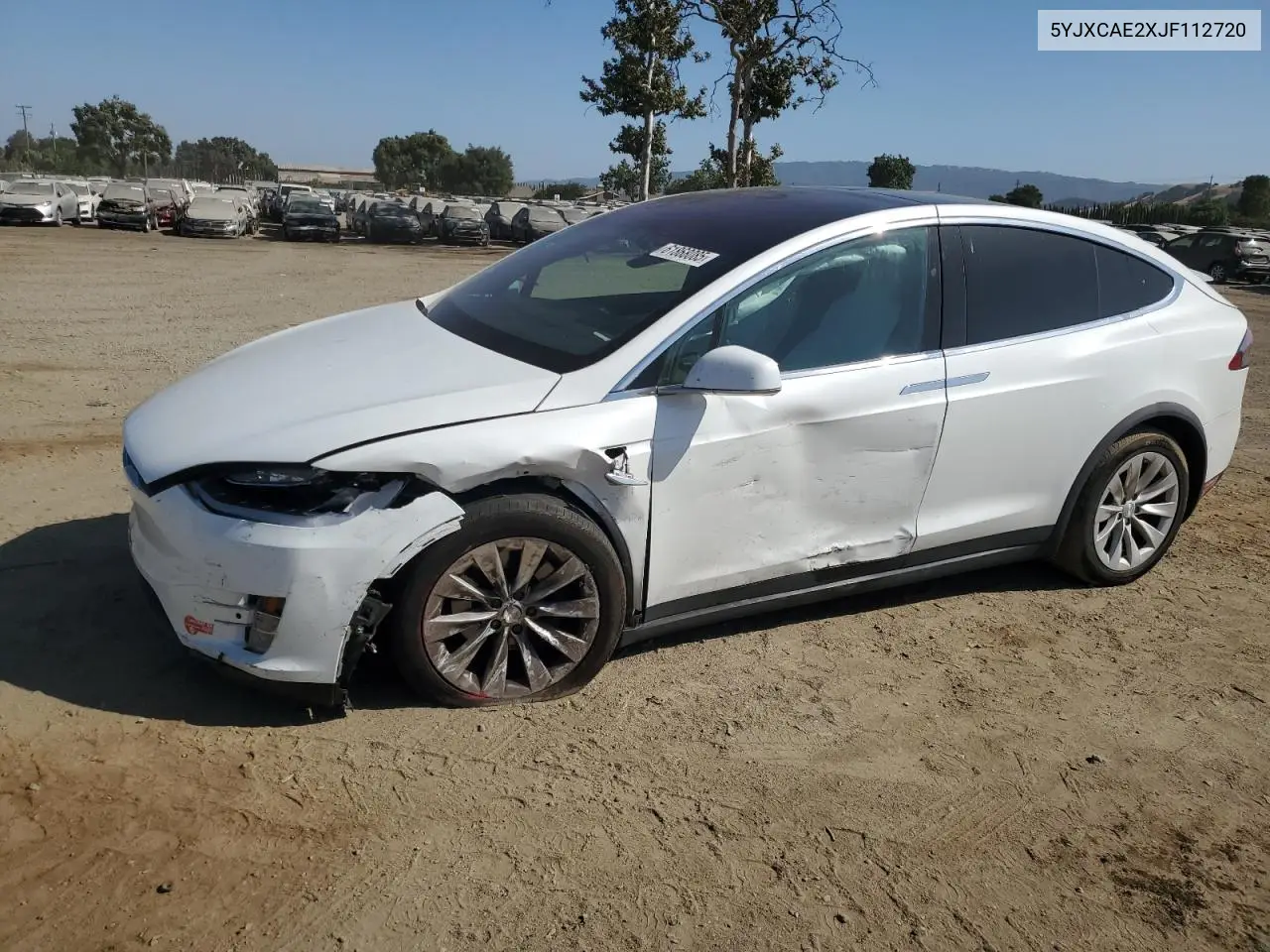 2018 Tesla Model X VIN: 5YJXCAE2XJF112720 Lot: 61868085