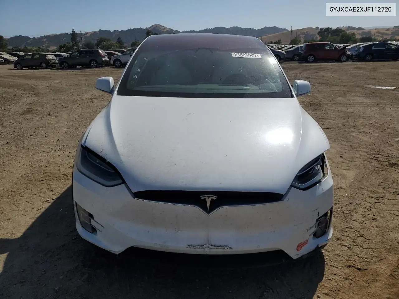 2018 Tesla Model X VIN: 5YJXCAE2XJF112720 Lot: 61868085
