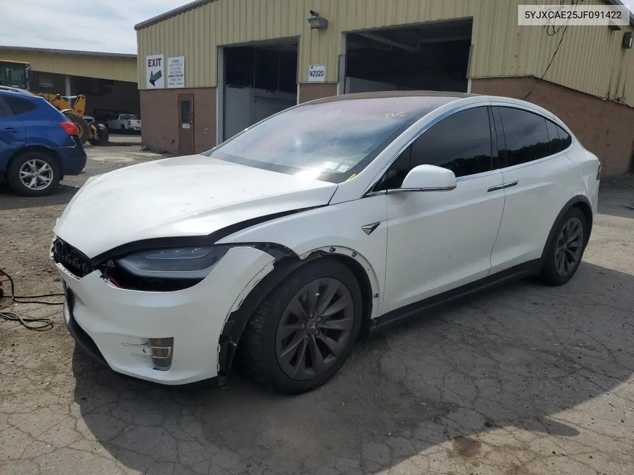 2018 Tesla Model X VIN: 5YJXCAE25JF091422 Lot: 62355195