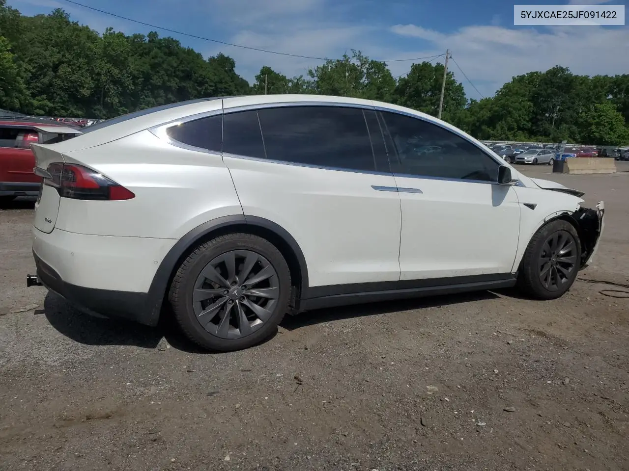 2018 Tesla Model X VIN: 5YJXCAE25JF091422 Lot: 62355195