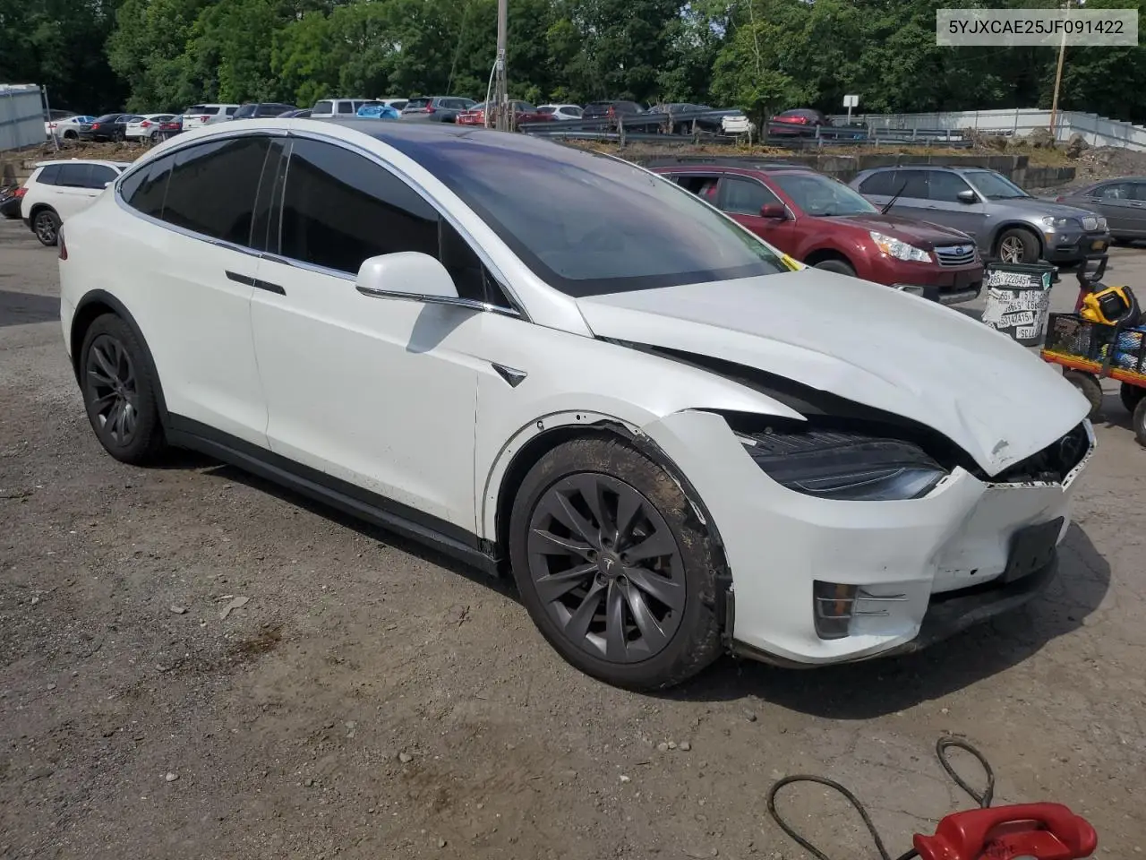 2018 Tesla Model X VIN: 5YJXCAE25JF091422 Lot: 62355195