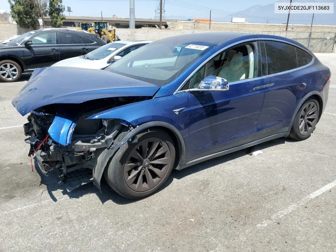 2018 Tesla Model X VIN: 5YJXCDE20JF113683 Lot: 62719035