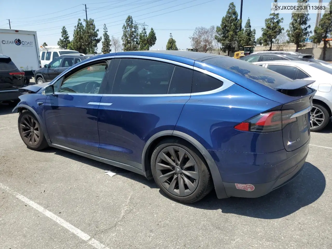 2018 Tesla Model X VIN: 5YJXCDE20JF113683 Lot: 62719035
