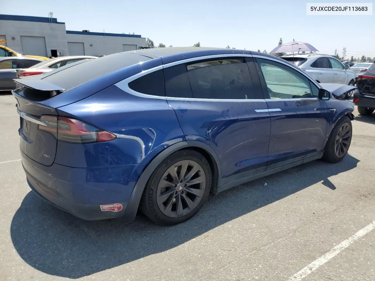 2018 Tesla Model X VIN: 5YJXCDE20JF113683 Lot: 62719035