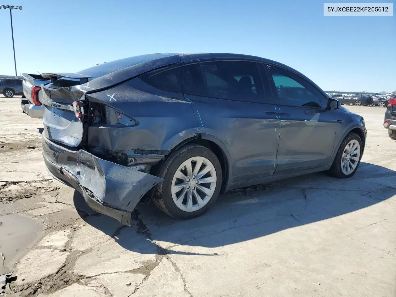 2019 Tesla Model X VIN: 5YJXCBE22KF205612 Lot: 47630095