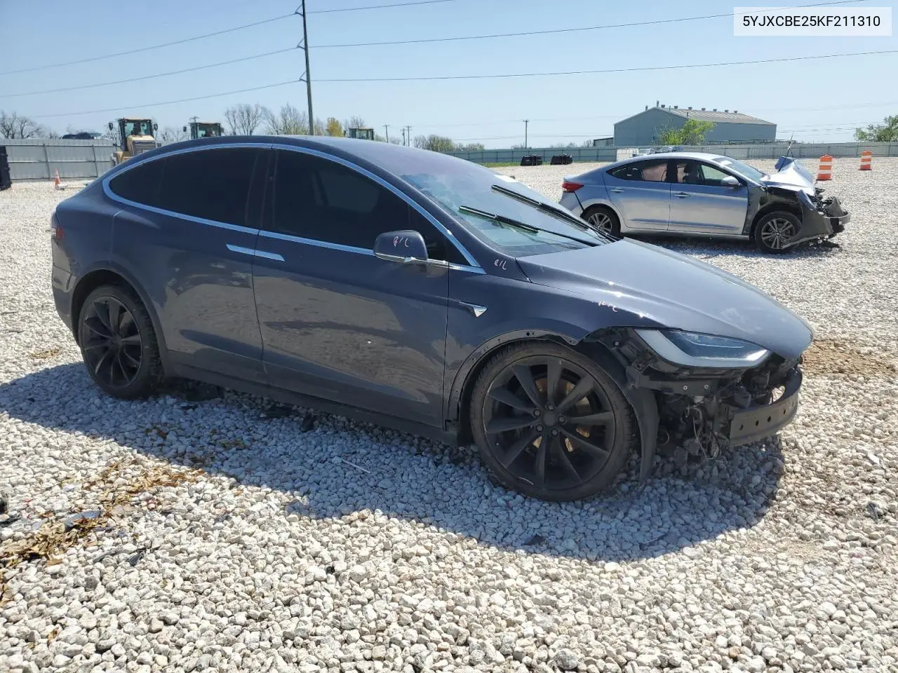 2019 Tesla Model X VIN: 5YJXCBE25KF211310 Lot: 49853035