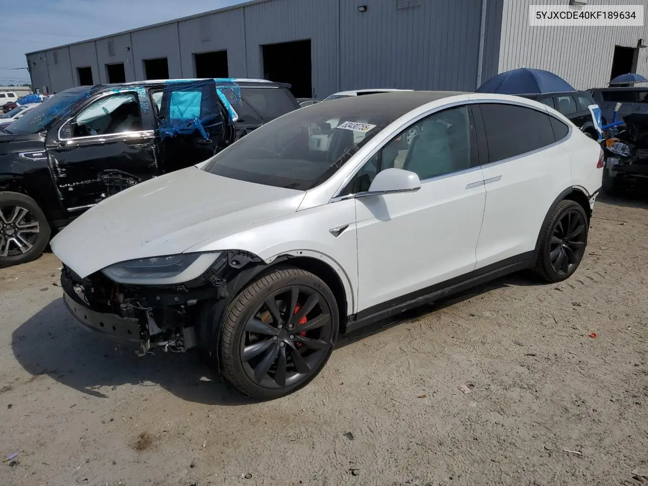 2019 Tesla Model X VIN: 5YJXCDE40KF189634 Lot: 53430755