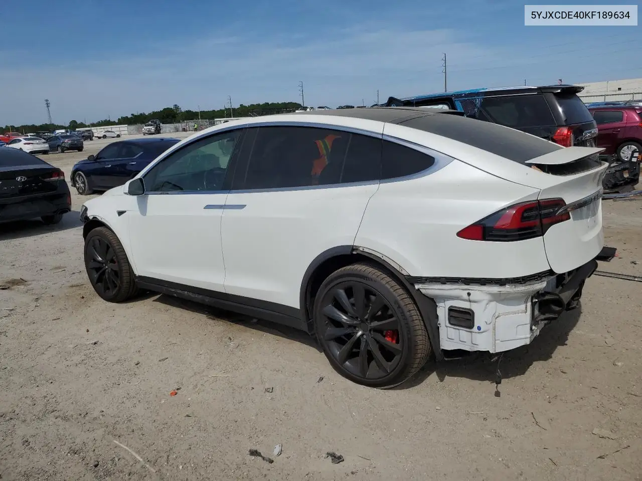 2019 Tesla Model X VIN: 5YJXCDE40KF189634 Lot: 53430755