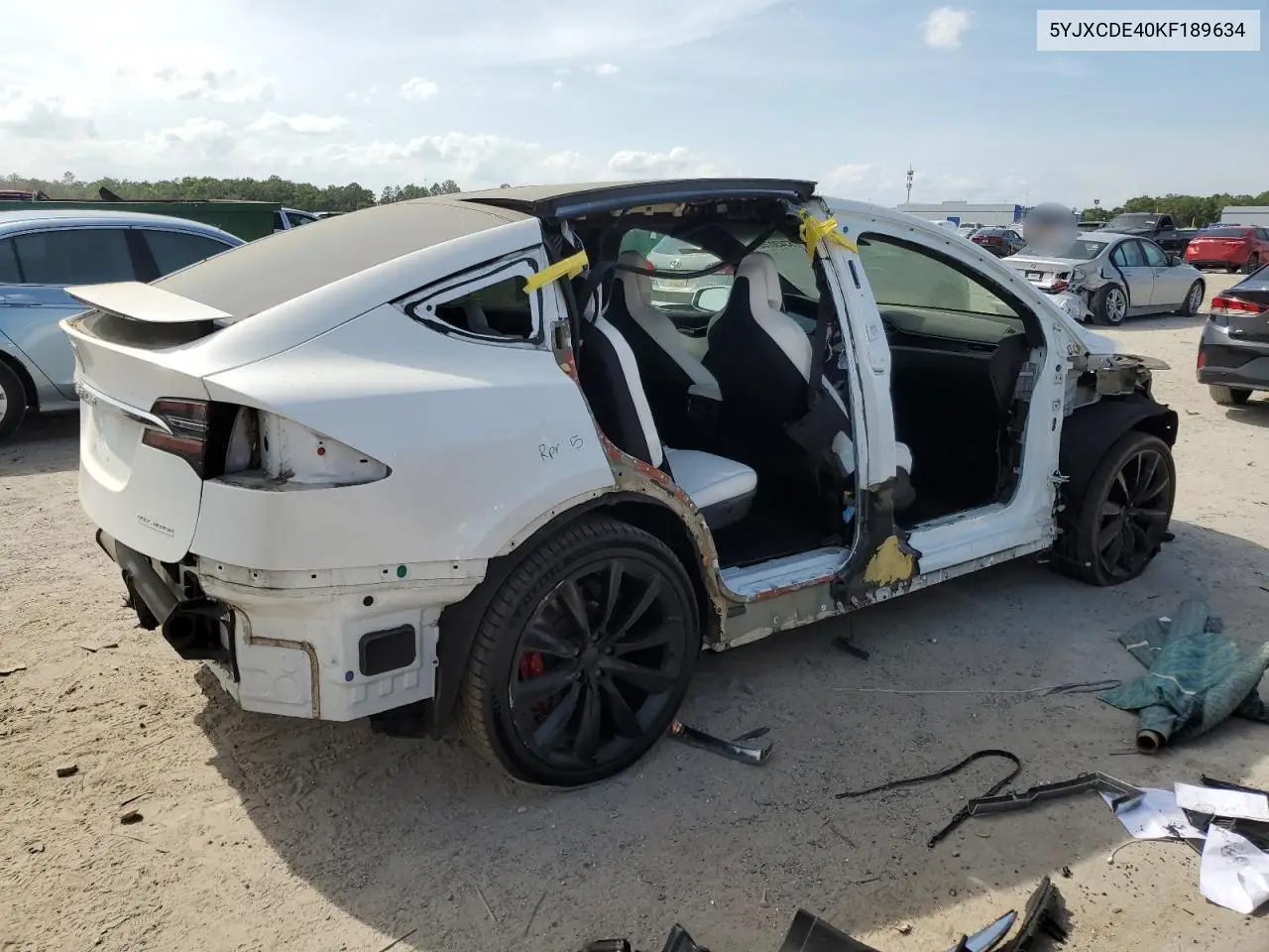 2019 Tesla Model X VIN: 5YJXCDE40KF189634 Lot: 53430755