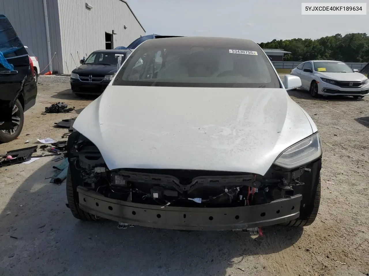 2019 Tesla Model X VIN: 5YJXCDE40KF189634 Lot: 53430755